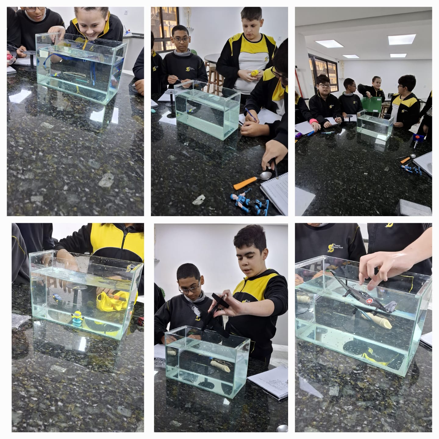 6A -  experimento de química Afunda ou Flutua